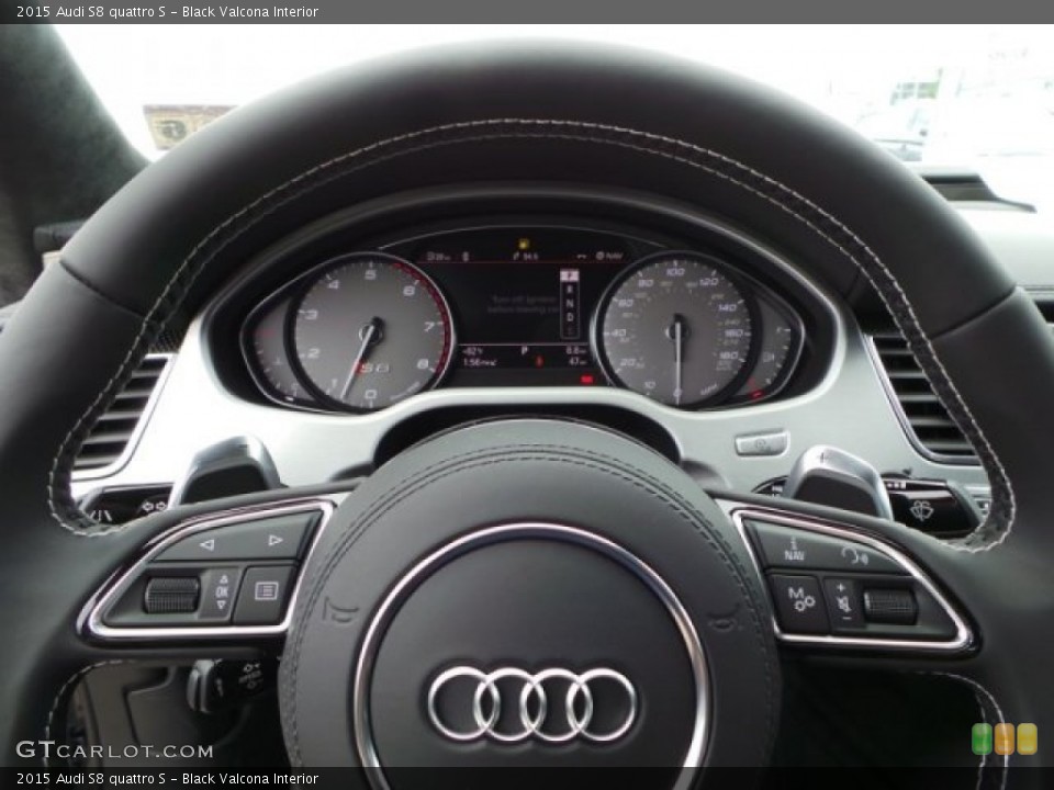Black Valcona Interior Steering Wheel for the 2015 Audi S8 quattro S #97667151