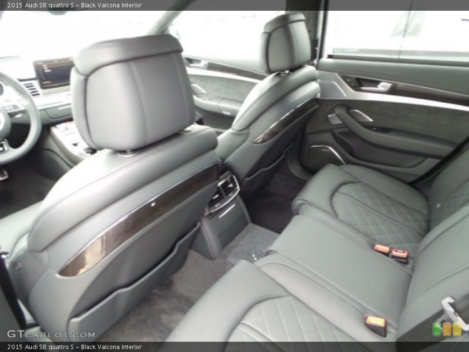 Black Valcona Interior Rear Seat for the 2015 Audi S8 quattro S #97667256