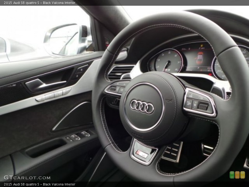 Black Valcona Interior Steering Wheel for the 2015 Audi S8 quattro S #97667373