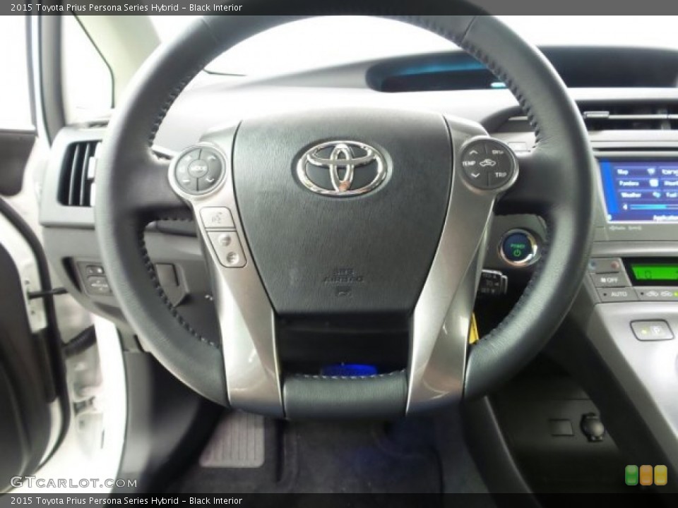 Black Interior Steering Wheel for the 2015 Toyota Prius Persona Series Hybrid #97668687