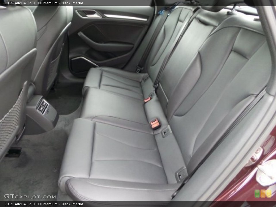 Black Interior Rear Seat for the 2015 Audi A3 2.0 TDI Premium #97675401