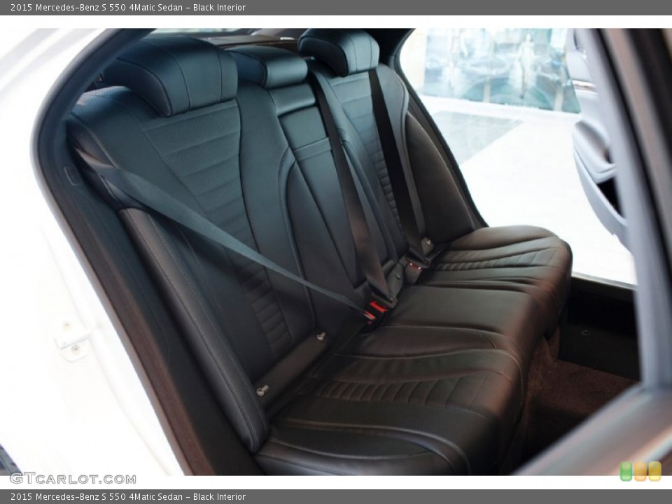 Black Interior Rear Seat for the 2015 Mercedes-Benz S 550 4Matic Sedan #97675638