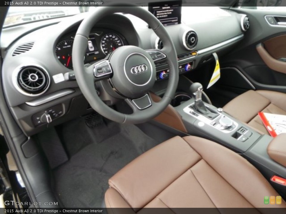 Chestnut Brown Interior Photo for the 2015 Audi A3 2.0 TDI Prestige #97675869