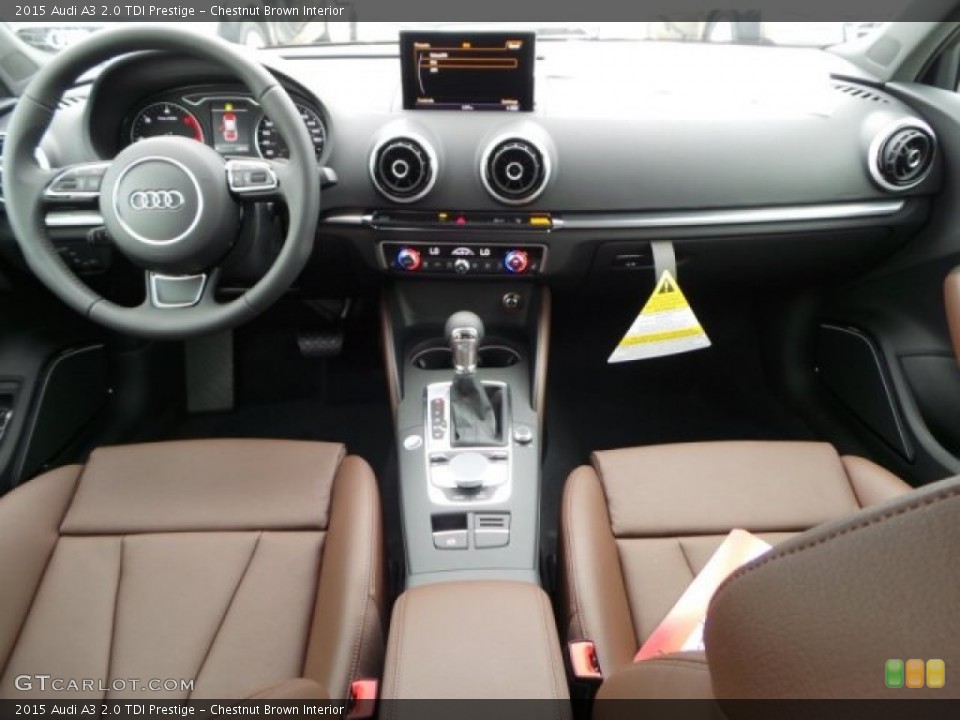 Chestnut Brown Interior Dashboard for the 2015 Audi A3 2.0 TDI Prestige #97676244