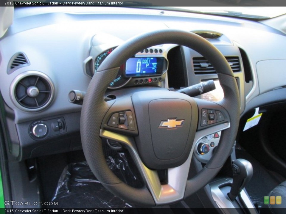 Dark Pewter/Dark Titanium Interior Steering Wheel for the 2015 Chevrolet Sonic LT Sedan #97676988