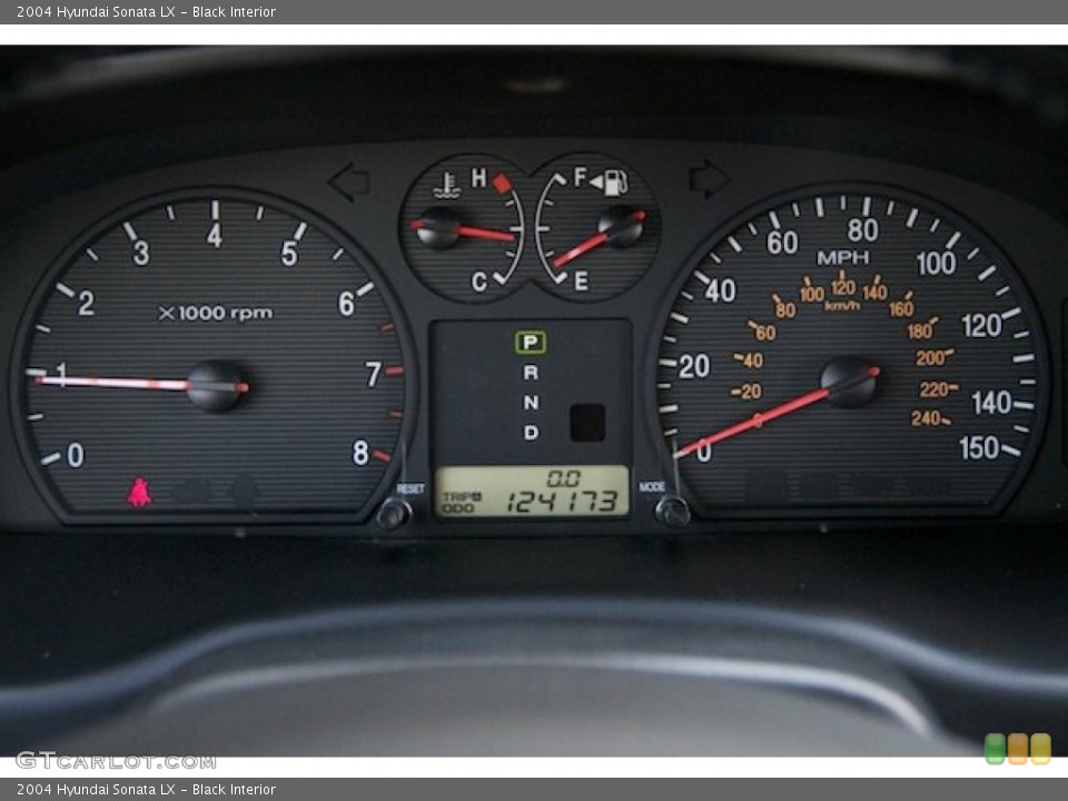 Black Interior Gauges for the 2004 Hyundai Sonata LX #97678185