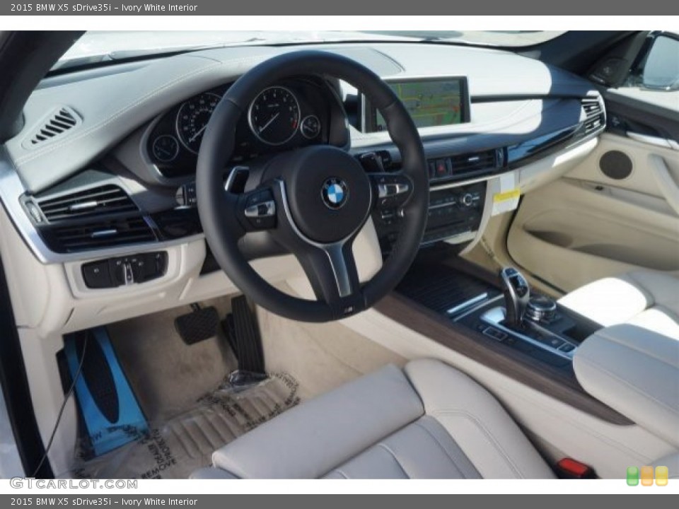 Ivory White 2015 BMW X5 Interiors