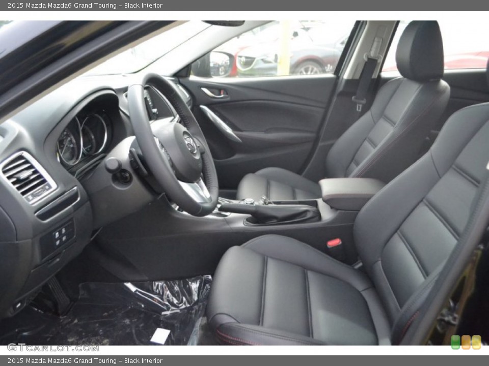 Black Interior Front Seat for the 2015 Mazda Mazda6 Grand Touring #97701480