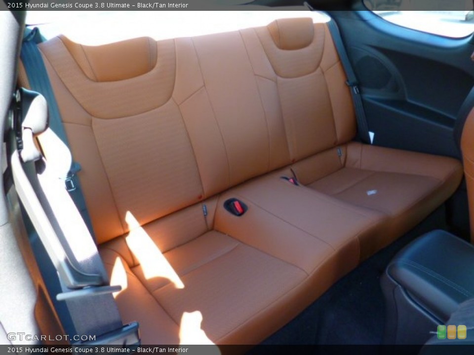 Black/Tan Interior Rear Seat for the 2015 Hyundai Genesis Coupe 3.8 Ultimate #97715706