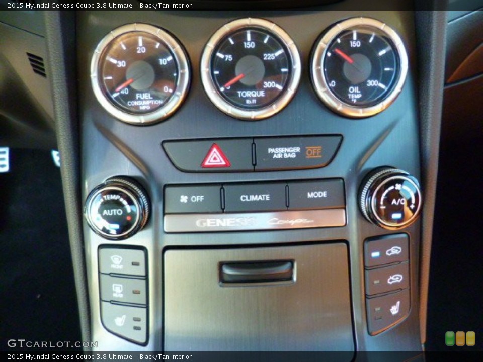 Black/Tan Interior Controls for the 2015 Hyundai Genesis Coupe 3.8 Ultimate #97715781