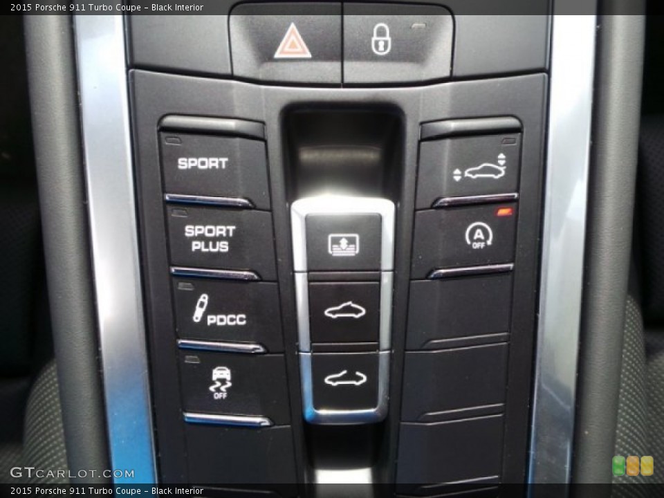 Black Interior Controls for the 2015 Porsche 911 Turbo Coupe #97716630