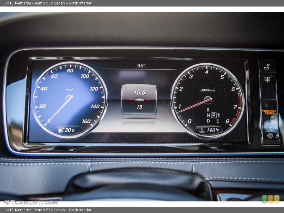 Black Interior Gauges for the 2015 Mercedes-Benz S 550 Sedan #97723144