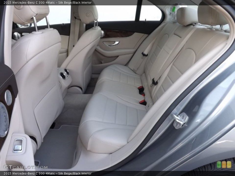 Silk Beige/Black Interior Rear Seat for the 2015 Mercedes-Benz C 300 4Matic #97724385
