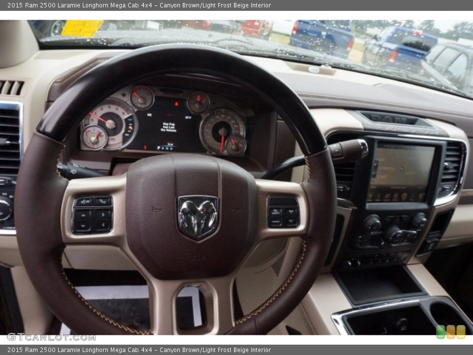Canyon Brown/Light Frost Beige Interior Dashboard for the 2015 Ram 2500 Laramie Longhorn Mega Cab 4x4 #97725057