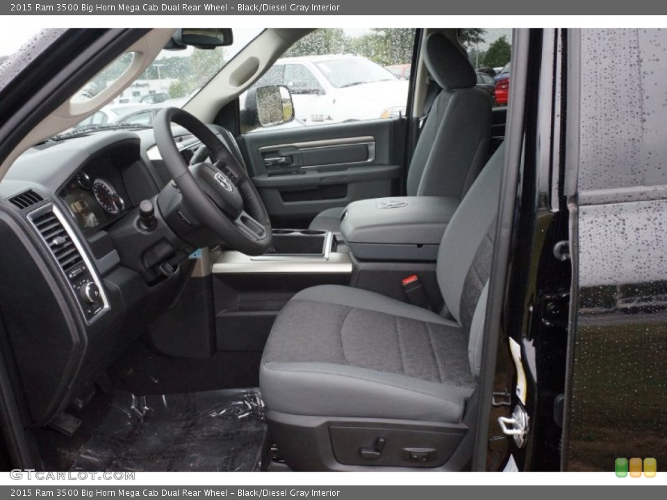 Black/Diesel Gray Interior Photo for the 2015 Ram 3500 Big Horn Mega Cab Dual Rear Wheel #97725288