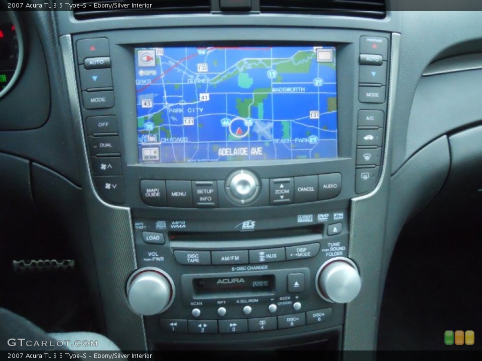Ebony/Silver Interior Controls for the 2007 Acura TL 3.5 Type-S #97726986