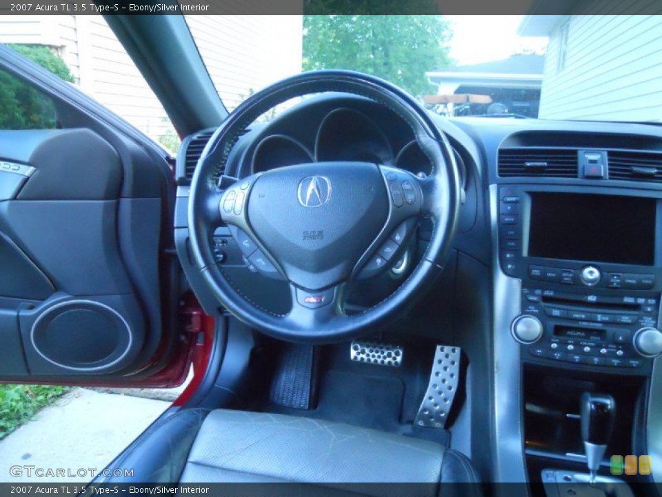 Ebony/Silver Interior Steering Wheel for the 2007 Acura TL 3.5 Type-S #97727031