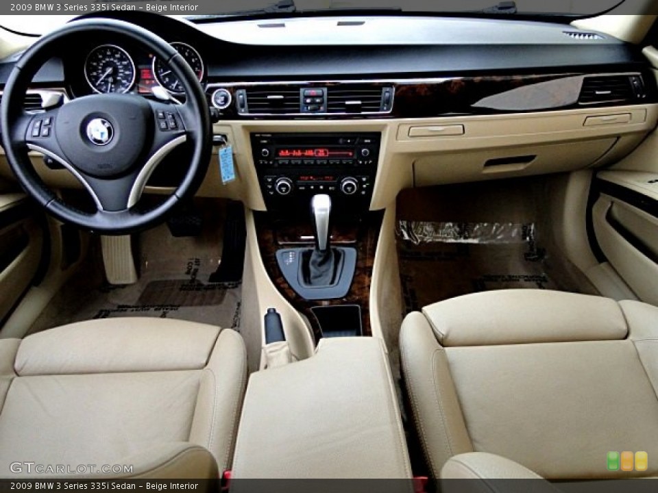 Beige Interior Dashboard for the 2009 BMW 3 Series 335i Sedan #97727874
