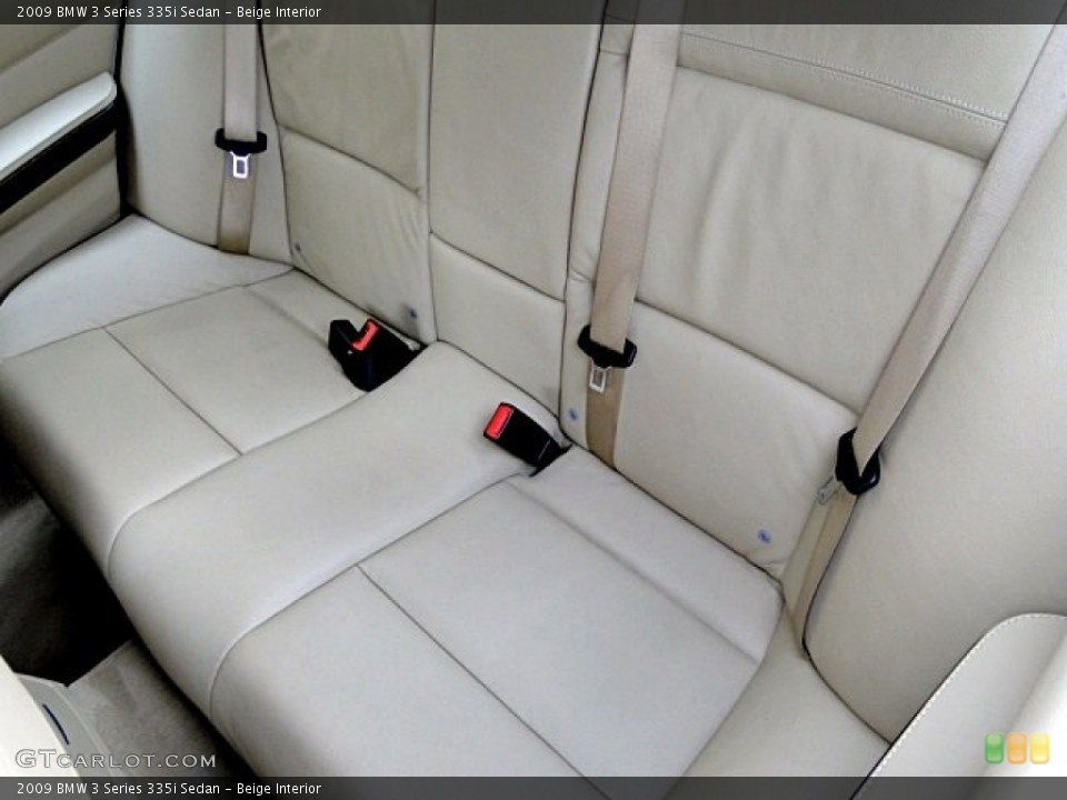 Beige Interior Rear Seat for the 2009 BMW 3 Series 335i Sedan #97728048