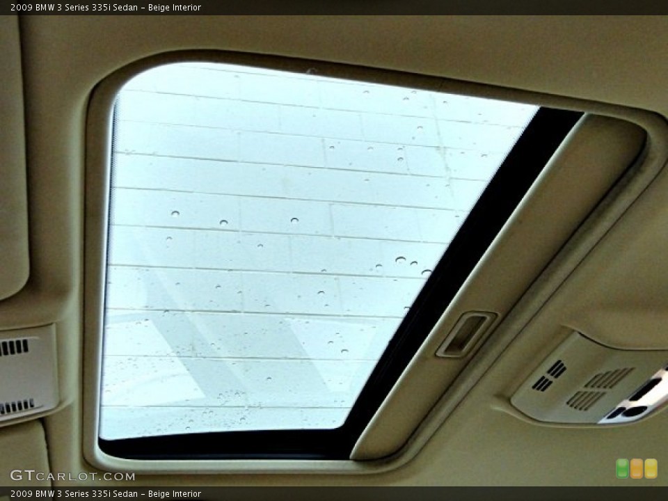Beige Interior Sunroof for the 2009 BMW 3 Series 335i Sedan #97728072