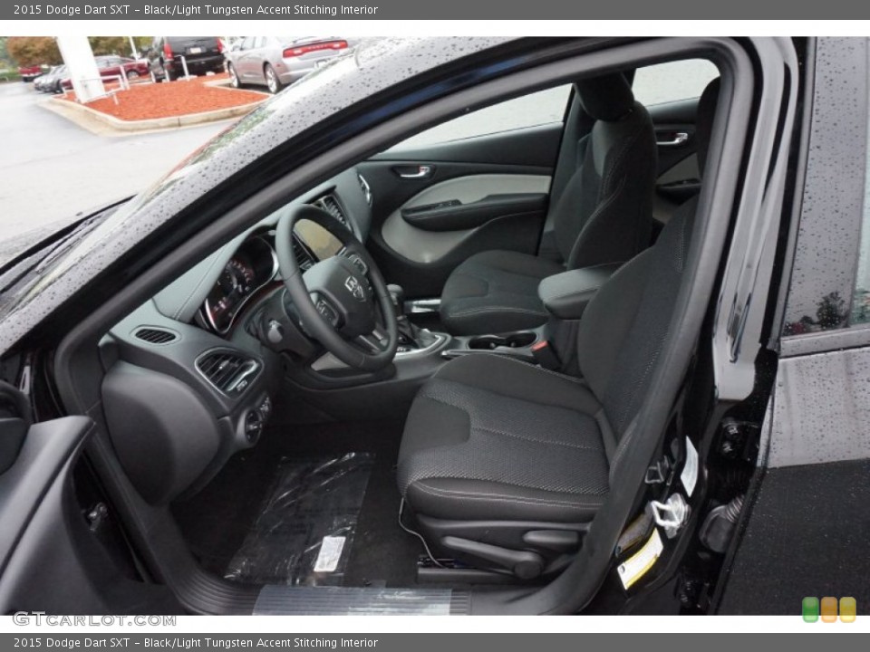 Black/Light Tungsten Accent Stitching Interior Photo for the 2015 Dodge Dart SXT #97729509