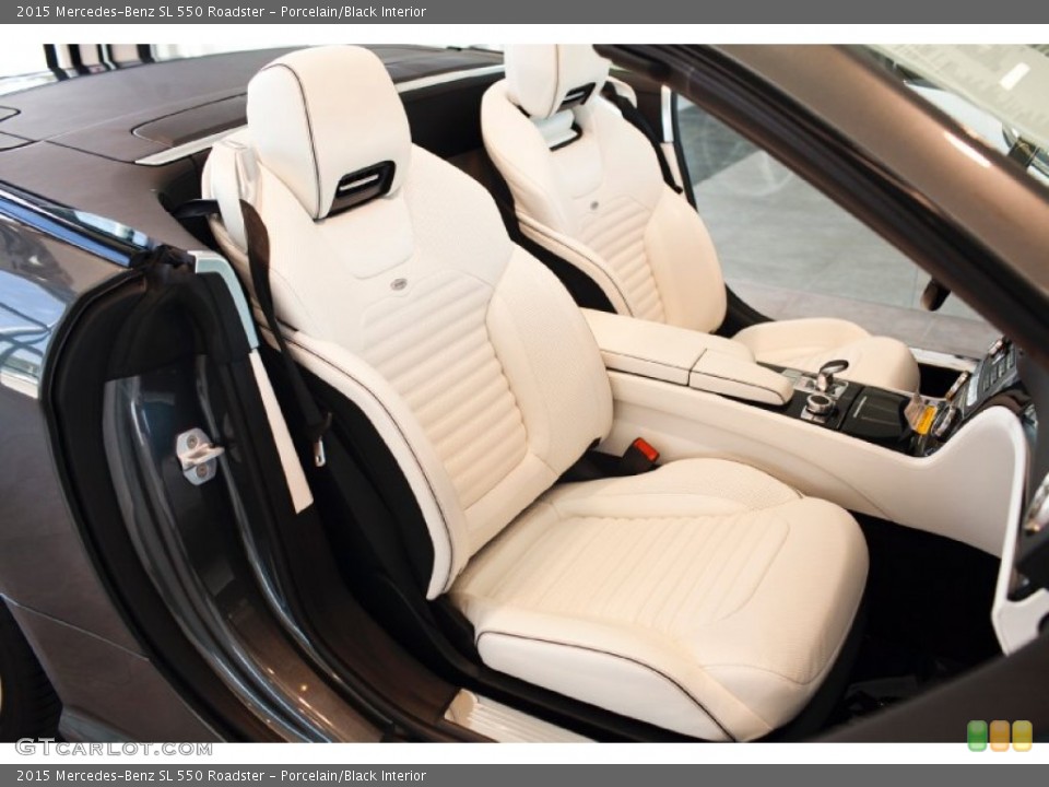 Porcelain/Black Interior Front Seat for the 2015 Mercedes-Benz SL 550 Roadster #97733439