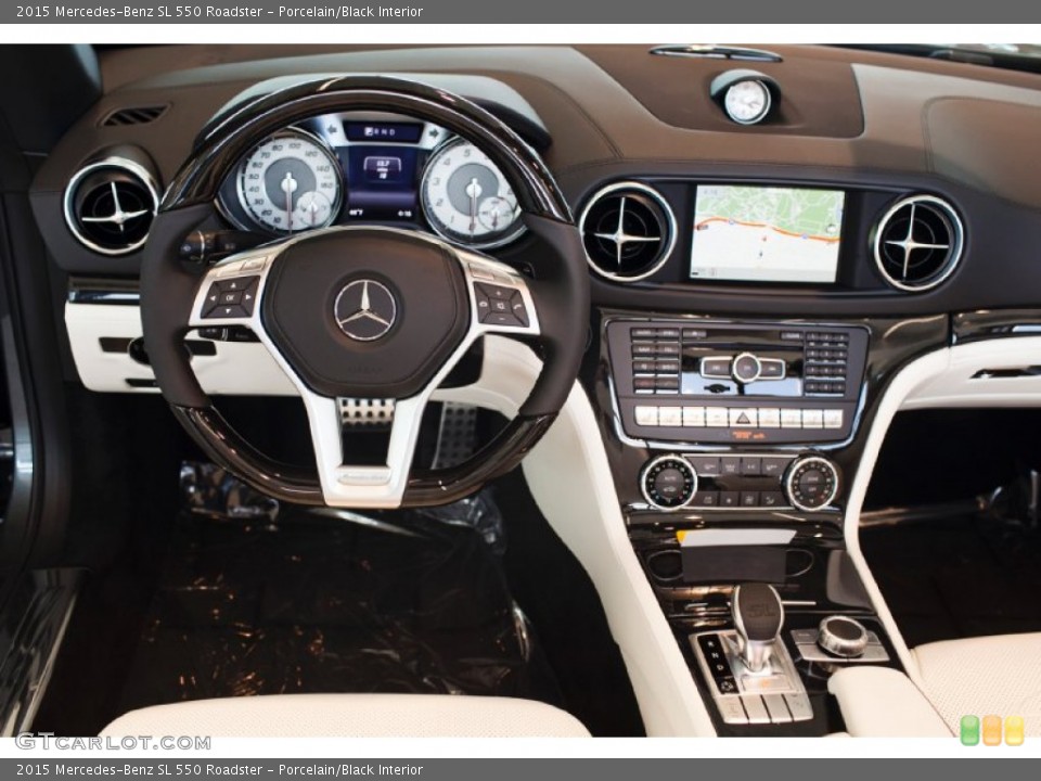 Porcelain/Black Interior Dashboard for the 2015 Mercedes-Benz SL 550 Roadster #97733463
