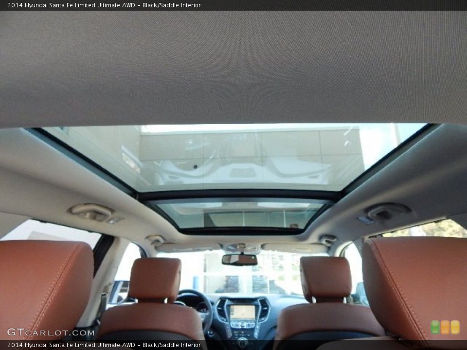 Black/Saddle Interior Sunroof for the 2014 Hyundai Santa Fe Limited Ultimate AWD #97734915