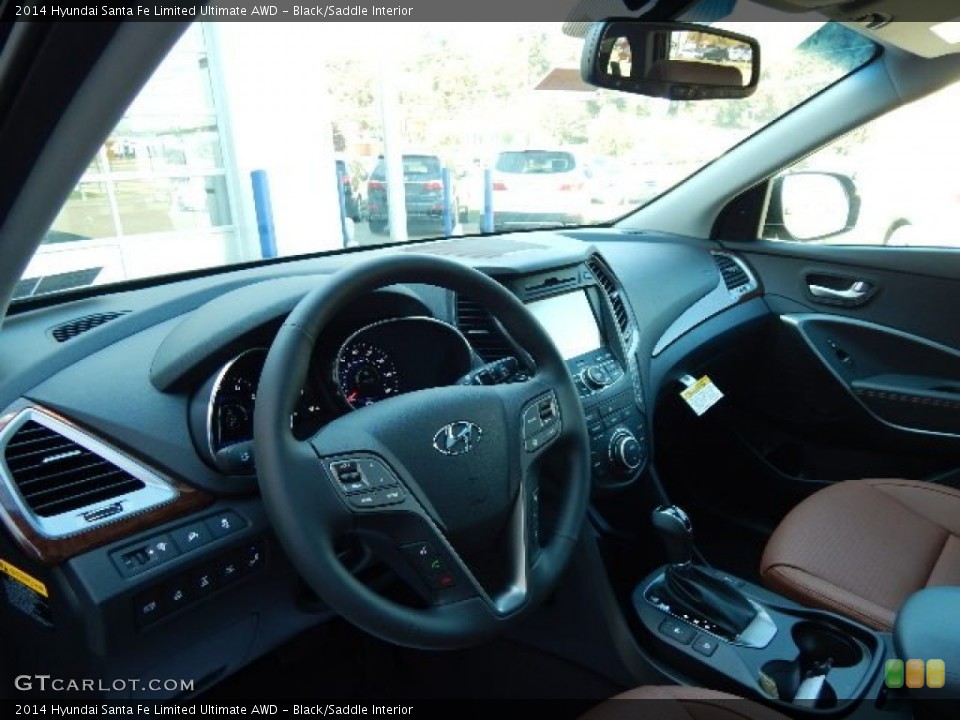 Black/Saddle Interior Prime Interior for the 2014 Hyundai Santa Fe Limited Ultimate AWD #97734966