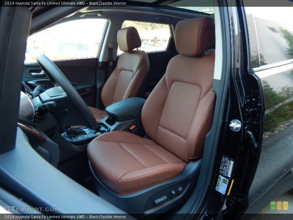 Black/Saddle Interior Front Seat for the 2014 Hyundai Santa Fe Limited Ultimate AWD #97734987