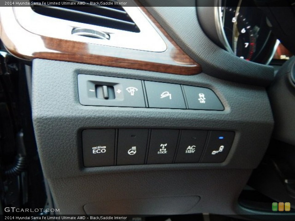 Black/Saddle Interior Controls for the 2014 Hyundai Santa Fe Limited Ultimate AWD #97735035