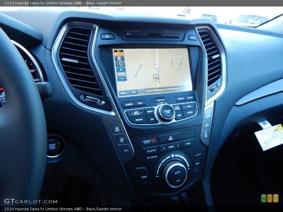 Black/Saddle Interior Controls for the 2014 Hyundai Santa Fe Limited Ultimate AWD #97735059