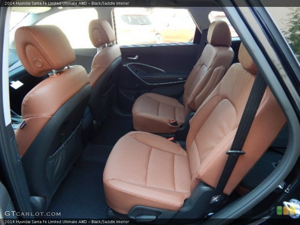 Black/Saddle Interior Rear Seat for the 2014 Hyundai Santa Fe Limited Ultimate AWD #97735176