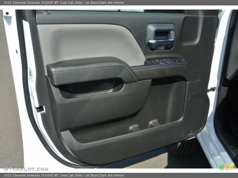 Jet Black/Dark Ash Interior Door Panel for the 2015 Chevrolet Silverado 3500HD WT Crew Cab Utility #97746497