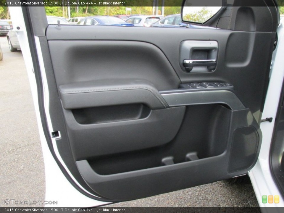 Jet Black Interior Door Panel for the 2015 Chevrolet Silverado 1500 LT Double Cab 4x4 #97749086