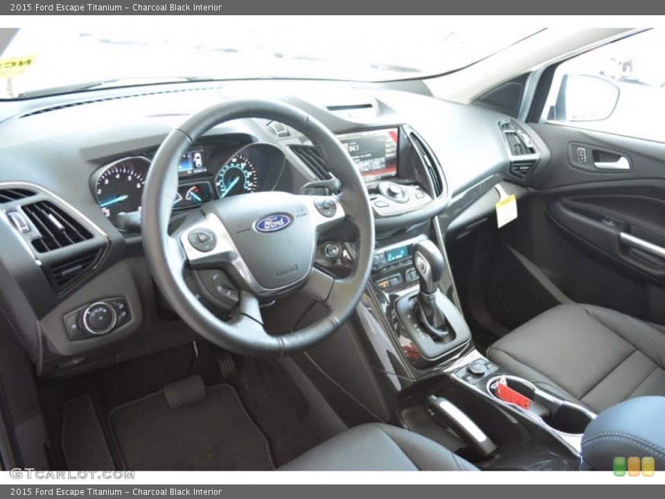 Charcoal Black Interior Prime Interior for the 2015 Ford Escape Titanium #97753724