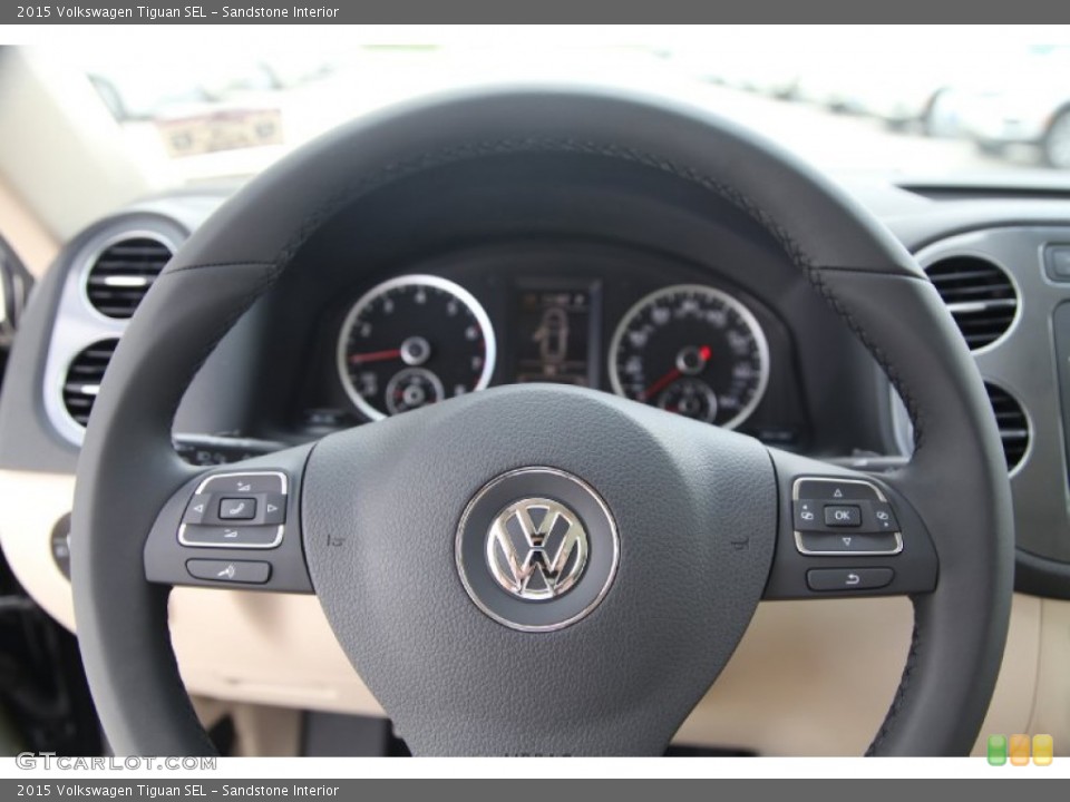 Sandstone Interior Steering Wheel for the 2015 Volkswagen Tiguan SEL #97753853