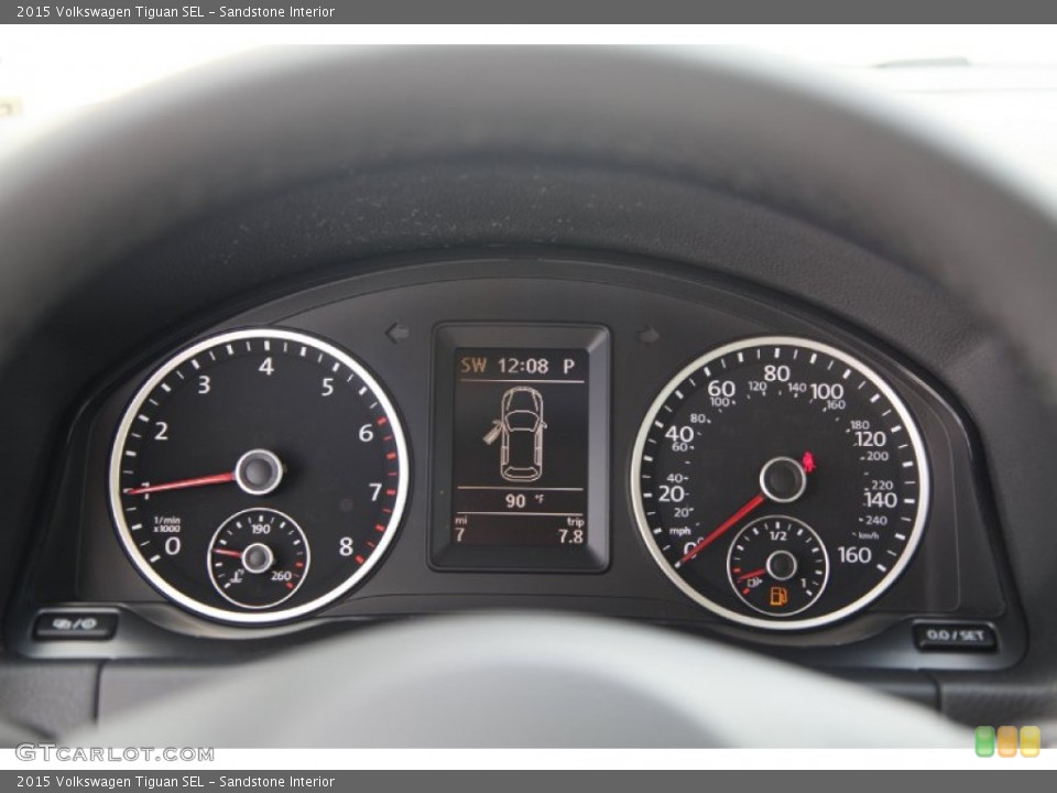 Sandstone Interior Gauges for the 2015 Volkswagen Tiguan SEL #97753916