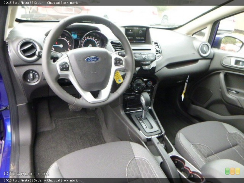 Charcoal Black Interior Prime Interior for the 2015 Ford Fiesta SE Sedan #97759396