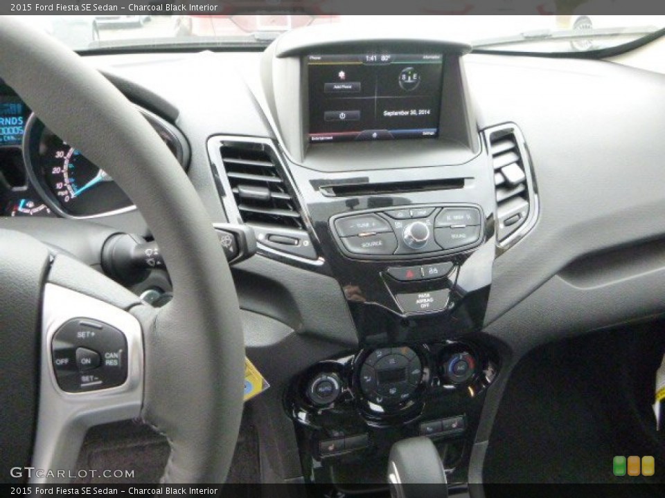 Charcoal Black Interior Controls for the 2015 Ford Fiesta SE Sedan #97759450