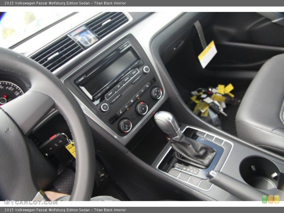 Titan Black Interior Controls for the 2015 Volkswagen Passat Wolfsburg Edition Sedan #97759460