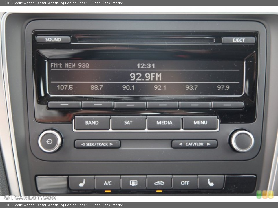 Titan Black Interior Audio System for the 2015 Volkswagen Passat Wolfsburg Edition Sedan #97759484