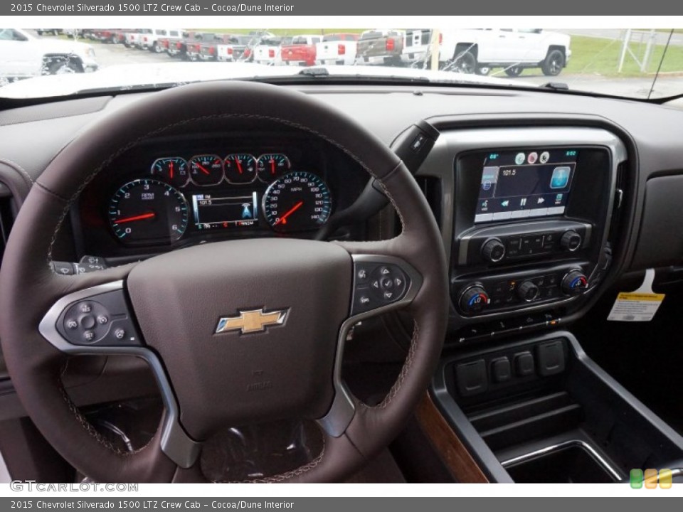 Cocoa/Dune Interior Dashboard for the 2015 Chevrolet Silverado 1500 LTZ Crew Cab #97775855