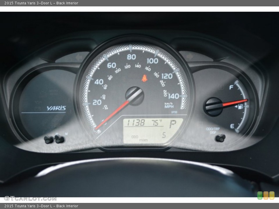 Black Interior Gauges for the 2015 Toyota Yaris 3-Door L #97787343