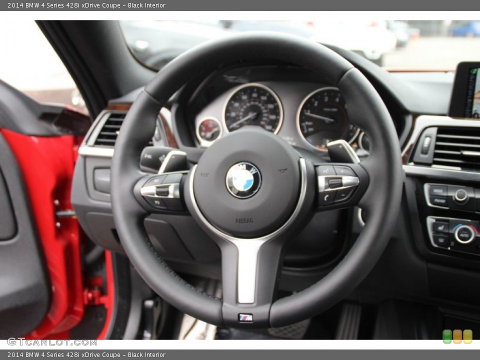 Black Interior Steering Wheel for the 2014 BMW 4 Series 428i xDrive Coupe #97787790