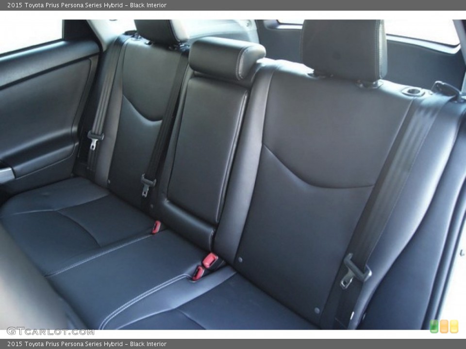 Black Interior Rear Seat for the 2015 Toyota Prius Persona Series Hybrid #97792846