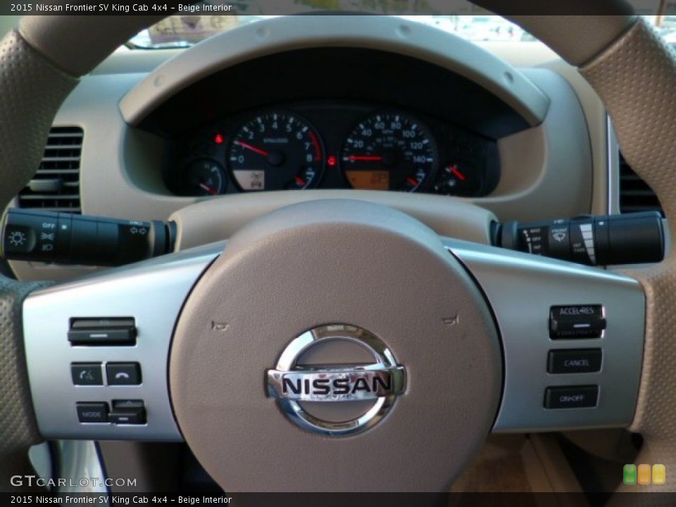 Beige Interior Steering Wheel for the 2015 Nissan Frontier SV King Cab 4x4 #97799259