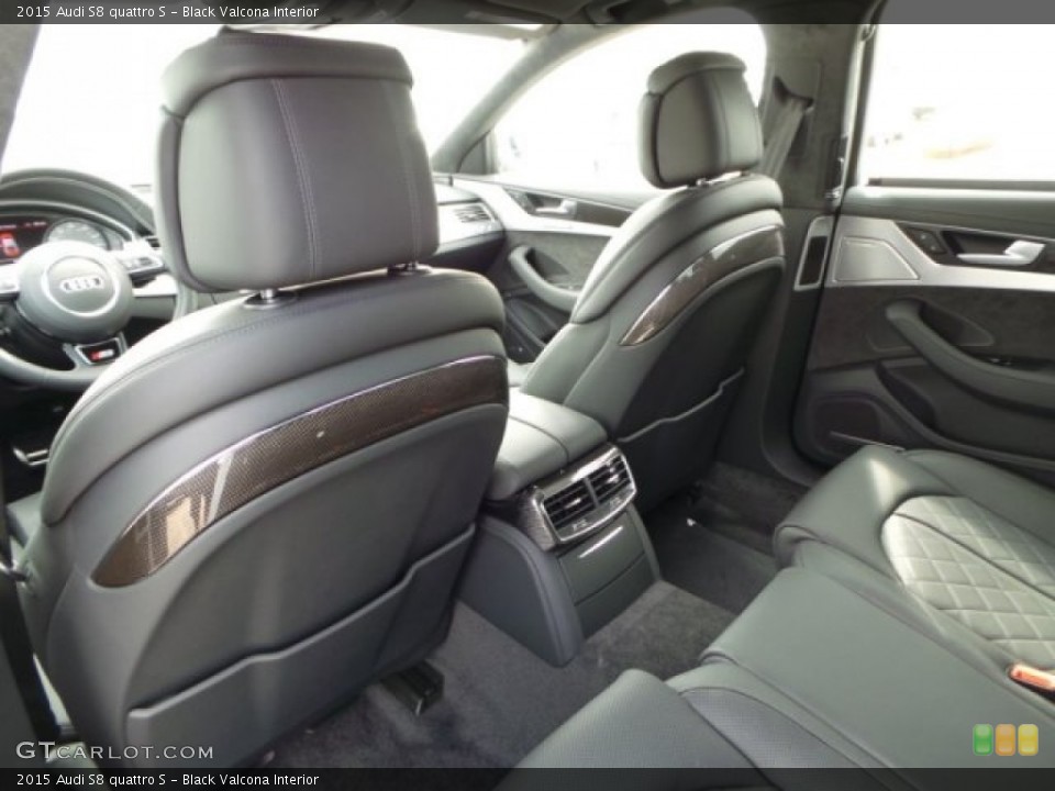 Black Valcona Interior Rear Seat for the 2015 Audi S8 quattro S #97799730