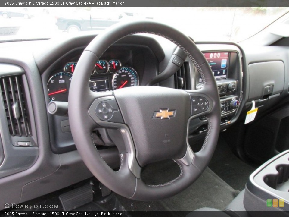 Jet Black Interior Steering Wheel for the 2015 Chevrolet Silverado 1500 LT Crew Cab 4x4 #97805715