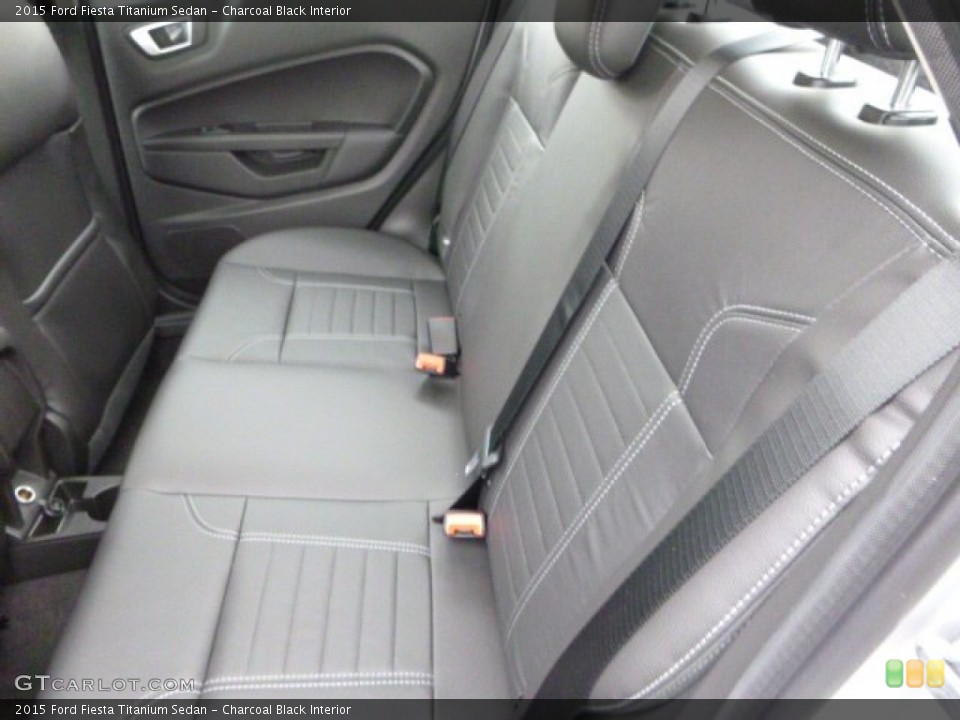 Charcoal Black Interior Rear Seat for the 2015 Ford Fiesta Titanium Sedan #97811073